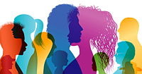 Abstract image of various silhouettes